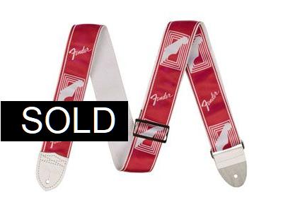 Fender Custom Monogrammed Strap Candy Apple Red